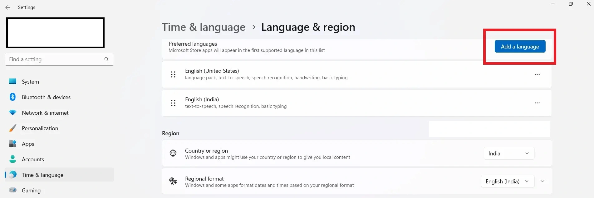 Add new language in windows 11